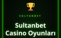 Renkli slot makineleri ve masa oyunları içeren Sultanbet casino oyunları.